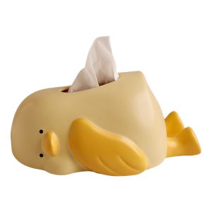 Lying flat duck tissue box